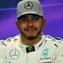 Lewis Hamilton (GBR) Mercedes AMG F1 in the Press Conference at Formula One World Championship, Rd18, United States Grand Prix, Qualifying, Circuit of the Americas, Austin, Texas, USA, Saturday 22 October 2016. © Sutton Images