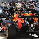 Daniel Ricciardo (AUS) Red Bull Racing celebrates in parc ferme at Formula One World Championship, Rd18, United States Grand Prix, Qualifying, Circuit of the Americas, Austin, Texas, USA, Saturday 22 October 2016. © Sutton Images