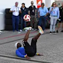 Iya Traore (FRA) Freestyle Soccer Player at Formula One World Championship, Rd18, United States Grand Prix, Qualifying, Circuit of the Americas, Austin, Texas, USA, Saturday 22 October 2016. © Sutton Images