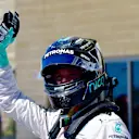 Nico Rosberg (GER) Mercedes AMG F1 celebrates in parc ferme at Formula One World Championship, Rd18, United States Grand Prix, Qualifying, Circuit of the Americas, Austin, Texas, USA, Saturday 22 October 2016. © Sutton Images