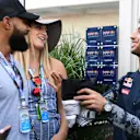 Daniel Ricciardo (AUS) Red Bull Racing and Patty Mills (AUS) San Antonio Spurs Basketball Player at Formula One World Championship, Rd18, United States Grand Prix, Qualifying, Circuit of the Americas, Austin, Texas, USA, Saturday 22 October 2016. © Sutton Images