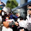Romain Grosjean (FRA) Haas F1 signs autographs for the fans at Formula One World Championship, Rd18, United States Grand Prix, Qualifying, Circuit of the Americas, Austin, Texas, USA, Saturday 22 October 2016. © Sutton Images