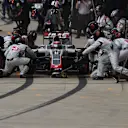 Romain Grosjean (FRA) Haas VF-16 pit stop at Formula One World Championship, Rd18, United States Grand Prix, Race, Circuit of the Americas, Austin, Texas, USA, Sunday 23 October 2016. © Sutton Images