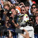 Race winner Lewis Hamilton (GBR) Mercedes AMG F1 celebrates in parc ferme at Formula One World Championship, Rd18, United States Grand Prix, Race, Circuit of the Americas, Austin, Texas, USA, Sunday 23 October 2016. © Sutton Images