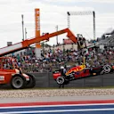 The car of race retiree Max Verstappen (NED) Red Bull Racing RB12 is recovered at Formula One World Championship, Rd18, United States Grand Prix, Race, Circuit of the Americas, Austin, Texas, USA, Sunday 23 October 2016. © Sutton Images