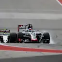 Romain Grosjean (FRA) Haas VF-16 locks up at Formula One World Championship, Rd18, United States Grand Prix, Race, Circuit of the Americas, Austin, Texas, USA, Sunday 23 October 2016. © Sutton Images