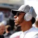 Lewis Hamilton (GBR) Mercedes AMG F1 on the drivers parade at Formula One World Championship, Rd18, United States Grand Prix, Race, Circuit of the Americas, Austin, Texas, USA, Sunday 23 October 2016. © Sutton Images