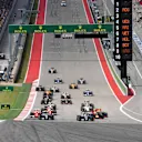 Lewis Hamilton (GBR) Mercedes-Benz F1 W07 Hybrid leads at the start of the race at Formula One World Championship, Rd18, United States Grand Prix, Race, Circuit of the Americas, Austin, Texas, USA, Sunday 23 October 2016. © Sutton Images