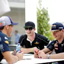 Pierre Gasly (FRA) Red Bull Racing Test Driver, Connor Daly (USA) and Max Verstappen (NED) Red Bull Racing at Formula One World Championship, Rd18, United States Grand Prix, Preparations, Circuit of the Americas, Austin, Texas, USA, Thursday 20 October 2016. © Sutton Images