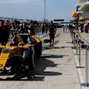 Renault Sport F1 Team RS16 in pit lane at Formula One World Championship, Rd18, United States Grand Prix, Preparations, Circuit of the Americas, Austin, Texas, USA, Thursday 20 October 2016. © Sutton Images
