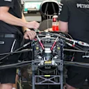 Mercedes-Benz F1 W07 Hybrid front suspension and chassis detail at Formula One World Championship, Rd18, United States Grand Prix, Preparations, Circuit of the Americas, Austin, Texas, USA, Thursday 20 October 2016. © Sutton Images