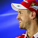 Sebastian Vettel (GER) Ferrari in the Press Conference at Formula One World Championship, Rd20, Abu Dhabi Grand Prix, Qualifying, Yas Marina Circuit, Abu Dhabi, UAE, Saturday 25 November 2017. © Manuel Goria/Sutton Images