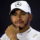 Lewis Hamilton (GBR) Mercedes AMG F1 in the Press Conference at Formula One World Championship, Rd20, Abu Dhabi Grand Prix, Qualifying, Yas Marina Circuit, Abu Dhabi, UAE, Saturday 25 November 2017. © Manuel Goria/Sutton Images