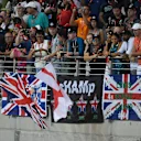 Lewis Hamilton (GBR) Mercedes AMG F1 fans and banners at Formula One World Championship, Rd20, Abu Dhabi Grand Prix, Qualifying, Yas Marina Circuit, Abu Dhabi, UAE, Saturday 25 November 2017. © Mark Sutton/Sutton Images