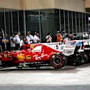 Cars in parc ferme at Formula One World Championship, Rd20, Abu Dhabi Grand Prix, Race, Yas Marina Circuit, Abu Dhabi, UAE, Sunday 26 November 2017. © Kym Illman/Sutton Images