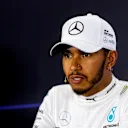 Lewis Hamilton (GBR) Mercedes AMG F1 in the Press Conference at Formula One World Championship, Rd20, Abu Dhabi Grand Prix, Race, Yas Marina Circuit, Abu Dhabi, UAE, Sunday 26 November 2017. © James Gasperotti/Sutton Images