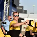 Nico Hulkenberg (GER) Renault Sport F1 Team at the drivers autograph session at Formula One World Championship, Rd20, Abu Dhabi Grand Prix, Preparations, Yas Marina Circuit, Abu Dhabi, UAE, Thursday 23 November 2017. © Simon Galloway/Sutton Images