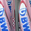 Force India VJM10 bodywork at Formula One World Championship, Rd20, Abu Dhabi Grand Prix, Preparations, Yas Marina Circuit, Abu Dhabi, UAE, Tuesday 21 November 2017. © John Toscano/Sutton Images