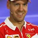 Sebastian Vettel (GER) Ferrari in the Press Conference at Formula One World Championship, Rd20, Abu Dhabi Grand Prix, Preparations, Yas Marina Circuit, Abu Dhabi, UAE, Thursday 23 November 2017. © Lionel Ng/Sutton Images