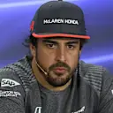 Fernando Alonso (ESP) McLaren in the Press Conference at Formula One World Championship, Rd20, Abu Dhabi Grand Prix, Preparations, Yas Marina Circuit, Abu Dhabi, UAE, Thursday 23 November 2017. © Lionel Ng/Sutton Images