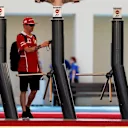 Kimi Raikkonen (FIN) Ferrari at the Paddock gates at Formula One World Championship, Rd20, Abu Dhabi Grand Prix, Preparations, Yas Marina Circuit, Abu Dhabi, UAE, Thursday 23 November 2017. © Kym Illman/Sutton Images