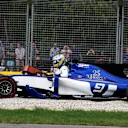 Marcus Ericsson (SWE) Sauber C36 span into the grvael in FP2 at Formula One World Championship, Rd1, Australian Grand Prix, Practice, Albert Park, Melbourne, Australia, Friday 24 March 2017. © Sutton Motorsport Images
