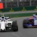 Lance Stroll (CDN) Williams FW40 and Carlos Sainz jr (ESP) Scuderia Toro Rosso STR12 at Formula One World Championship, Rd1, Australian Grand Prix, Practice, Albert Park, Melbourne, Australia, Friday 24 March 2017. © Sutton Motorsport Images