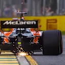 Fernando Alonso (ESP) McLaren MCL32 sparks at Formula One World Championship, Rd1, Australian Grand Prix, Practice, Albert Park, Melbourne, Australia, Friday 24 March 2017. © Sutton Motorsport Images