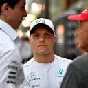 Toto Wolff (AUT) Mercedes Director of Motorsport, Valtteri Bottas (FIN) Mercedes and Niki Lauda (AUT) Mercedes Non-Executive Chairman at F1 World Championship, Australian Grand Prix, Melbourne, Australia, 25 March 2017. ©Sutton Motorsport Images