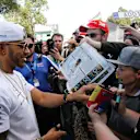 Lewis Hamilton (GBR) Mercedes AMG F1 autographs for the fans at Formula One World Championship, Rd1, Australian Grand Prix, Qualifying, Albert Park, Melbourne, Australia, Saturday 25 March 2017. © Sutton Motorsport Images