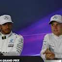 Lewis Hamilton (GBR) Mercedes AMG F1 and Valtteri Bottas (FIN) Mercedes AMG F1 in the Press Conference at Formula One World Championship, Rd1, Australian Grand Prix, Qualifying, Albert Park, Melbourne, Australia, 25 March 2017. ©Sutton Motorsport Images