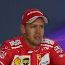 Sebastian Vettel (GER) Ferrari in the Press Conference at Formula One World Championship, Rd1, Australian Grand Prix, Qualifying, Albert Park, Melbourne, Australia, Saturday 25 March 2017. © Sutton Motorsport Images