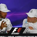 Mercedes AMG F1 and Mercedes AMG F1 in the Press Conference at Formula One World Championship, Rd1, Australian Grand Prix, Qualifying, Albert Park, Melbourne, Australia, Saturday 25 March 2017. © Sutton Motorsport Images