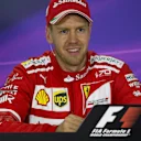Race winner Sebastian Vettel (GER) Ferrari in the Press Conference at Formula One World Championship, Rd1, Australian Grand Prix, Race, Albert Park, Melbourne, Australia, Sunday 26 March 2017. © Sutton Motorsport Images