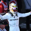 Second placed Lewis Hamilton (GBR) Mercedes AMG F1 celebrates in parc ferme at Formula One World Championship, Rd1, Australian Grand Prix, Race, Albert Park, Melbourne, Australia, Sunday 26 March 2017. © Sutton Motorsport Images