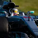 Lewis Hamilton (GBR) Mercedes-Benz F1 W08 Hybrid celebrates at the end of the race at Formula One World Championship, Rd1, Australian Grand Prix, Race, Albert Park, Melbourne, Australia, Sunday 26 March 2017. © Sutton Motorsport Images