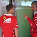 Maurizio Arrivabene (ITA) Ferrari Team Principal and Sebastian Vettel (GER) Ferrari at Formula One World Championship, Rd1, Australian Grand Prix, Race, Albert Park, Melbourne, Australia, Sunday 26 March 2017. © Sutton Motorsport Images