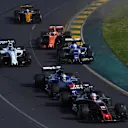 Kevin Magnussen (DEN) Haas VF-17 at the start of the race at Formula One World Championship, Rd1, Australian Grand Prix, Race, Albert Park, Melbourne, Australia, Sunday 26 March 2017. © Sutton Motorsport Images