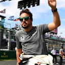 Fernando Alonso (ESP) McLaren on the drivers parade at Formula One World Championship, Rd1, Australian Grand Prix, Race, Albert Park, Melbourne, Australia, Sunday 26 March 2017. © Sutton Motorsport Images