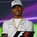Lewis Hamilton (GBR) Mercedes AMG F1 in the Press Conference at Formula One World Championship, Rd1, Australian Grand Prix, Preparations, Albert Park, Melbourne, Australia, Thursday 23 March 2017. © Sutton Motorsport Images