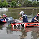 Daniel Ricciardo (AUS) Red Bull Racing and Max Verstappen (NED) Red Bull Racing take part in a dinghy race on the Yarra River at Formula One World Championship, Australian Grand Prix, Melbourne, Australia, Wednesday 22 March 2017. ©Sutton Motorsport Images