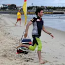 Carlos Sainz jr (ESP) Scuderia Toro Rosso at a Surf Life Savers event at Formula One World Championship, Rd1, Australian Grand Prix, Preparations, Albert Park, Melbourne, Australia, Wednesday 22 March 2017. © Sutton Motorsport Images