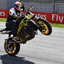 Motorbike stunt rider at Formula One World Championship, Rd9, Austrian Grand Prix, Practice, Spielberg, Austria, Friday 7 July 2017. © Sutton Images