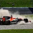 Fernando Alonso (ESP) McLaren MCL32 spins into the gravel at Formula One World Championship, Rd9, Austrian Grand Prix, Practice, Spielberg, Austria, Friday 7 July 2017. © Sutton Images
