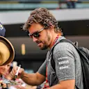 Fernando Alonso (ESP) McLaren signs autographs for the fans at Formula One World Championship, Rd9, Austrian Grand Prix, Qualifying, Spielberg, Austria, Saturday 8 July 2017. © Sutton Images