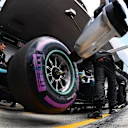 Valtteri Bottas (FIN) Mercedes-Benz F1 W08 Hybrid front wheel and cool air blower at Formula One World Championship, Rd9, Austrian Grand Prix, Qualifying, Spielberg, Austria, Saturday 8 July 2017. © Sutton Images