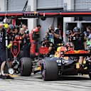 Max Verstappen (NED) Red Bull Racing RB13 pit stop at Formula One World Championship, Rd9, Austrian Grand Prix, Qualifying, Spielberg, Austria, Saturday 8 July 2017. © Sutton Images