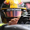 Lewis Hamilton (GBR) Mercedes-Benz F1 W08 Hybrid gloves at Formula One World Championship, Rd9, Austrian Grand Prix, Qualifying, Spielberg, Austria, Saturday 8 July 2017. © Sutton Images