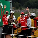 Sebastian Vettel (GER) Ferrari and Kimi Raikkonen (FIN) Ferrari on the drivers parade at Formula One World Championship, Rd9, Austrian Grand Prix, Race, Spielberg, Austria, Sunday 9 July 2017. © Sutton Images