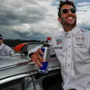 Max Verstappen (NED) Red Bull Racing and Daniel Ricciardo (AUS) Red Bull Racing on the drivers parade at Formula One World Championship, Rd9, Austrian Grand Prix, Race, Spielberg, Austria, Sunday 9 July 2017. © Sutton Images